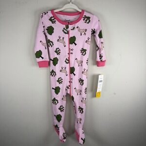 Leveret Llama 6-12 Months Baby Footed Pajamas Pjs 100% Cotton Animal Nonslip New